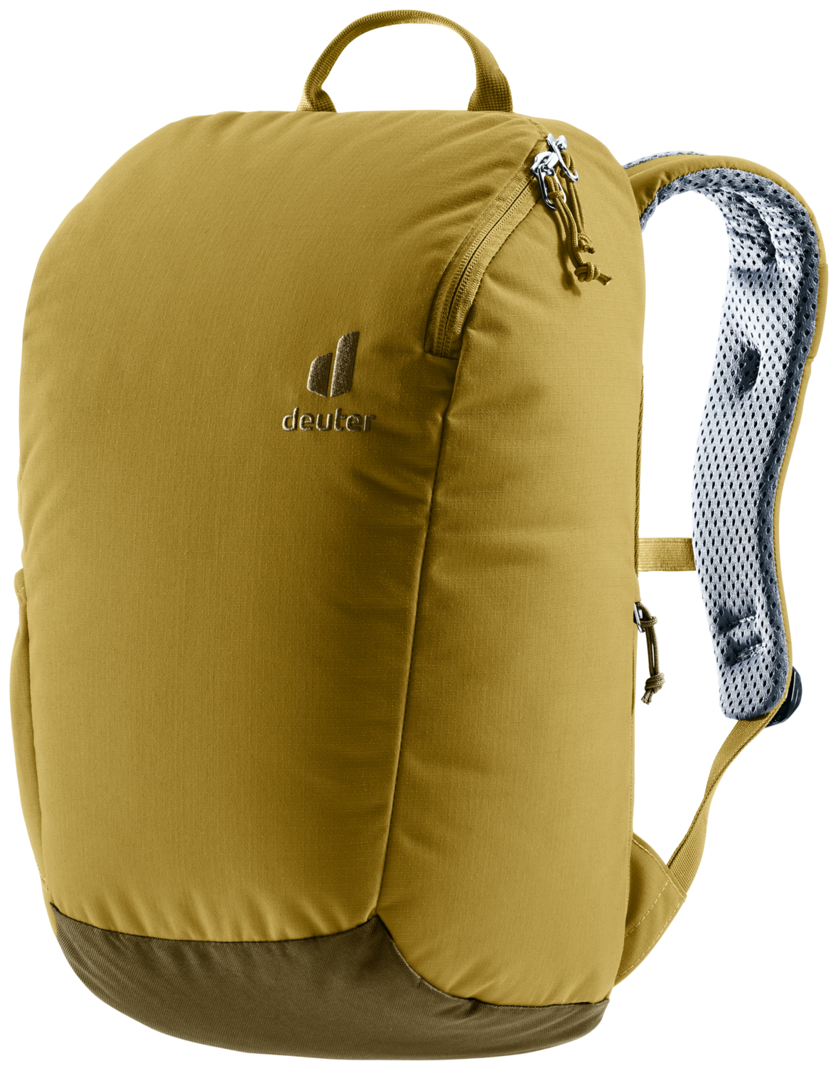 DEUTER STEPOUT 16 Lifestyle Recycled Backpack Με διάτρητους, εργονομικά διαμορφωμένους ιμάντες ώμου και με τη μειωμένη επιφάνεια επαφής του συστήματος πλάτης Airstripes της deuter, τα ξεχωριστά χαρακτηριστικά του Stepout είναι ο αερισμός και η άνεση μεταφοράς. Ένα μεγάλο άνοιγμα με φερμουάρ σε σχήμα U στο πάνω μέρος, μια τσέπη για κινητό τηλέφωνο στο πλάι, δίπλα στην πλάτη, και οι ελαστικές πλαϊνές τσέπες επιτρέπουν την γρήγορη πρόσβαση σε σημαντικά αντικείμενα. Στο εσωτερικό υπάρχει μια θήκη για έγγραφα και μια θήκη για φορητό υπολογιστή για πιο οργανωμένη συσκευασία. Το ύφασμα χωρίς PFC αυτού του προϊόντος bluesign® με πιστοποίηση Green Button είναι κατασκευασμένο από 100% ανακυκλωμένα μπουκάλια PET (20 μπουκάλια των 0,5 λίτρων) και σύμφωνα με τα πρότυπα bluesign®.