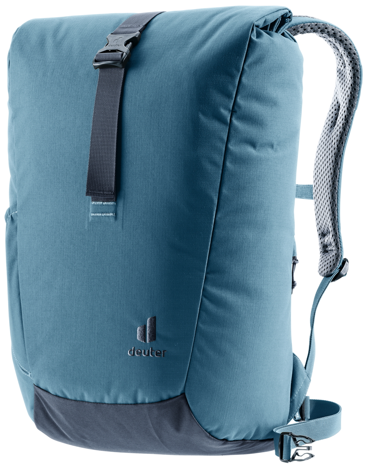 DEUTER STEPOUT 22 Lifestyle Recycled Backpack Tα ξεχωριστά χαρακτηριστικά του Stepout είναι ο αερισμός και η άνεση. Με διάτρητους, εργονομικά διαμορφωμένους ιμάντες ώμου και με μειωμένη επαφή στην πλάτη χάρη στο σύστημα Airstripes της deuter. Άνοιγμα με ρολό (με επιπλέον χώρο), μια τσέπη για κινητό τηλέφωνο στο πλάι, δίπλα στην πλάτη. Οι ελαστικές πλαϊνές τσέπες επιτρέπουν την γρήγορη πρόσβαση σε σημαντικά αντικείμενα. Στο εσωτερικό υπάρχει μια θήκη για έγγραφα, μια θήκη για φορητό υπολογιστή και μια θήκη για μπουκάλι νερού για πιο οργανωμένη συσκευασία. Ύφασμα χωρίς PFC με πιστοποίηση Green Button. Είναι κατασκευασμένο από 100% ανακυκλωμένα μπουκάλια PET (26 μπουκάλια των 0,5 λίτρων) και σύμφωνα με τα πρότυπα bluesign®.