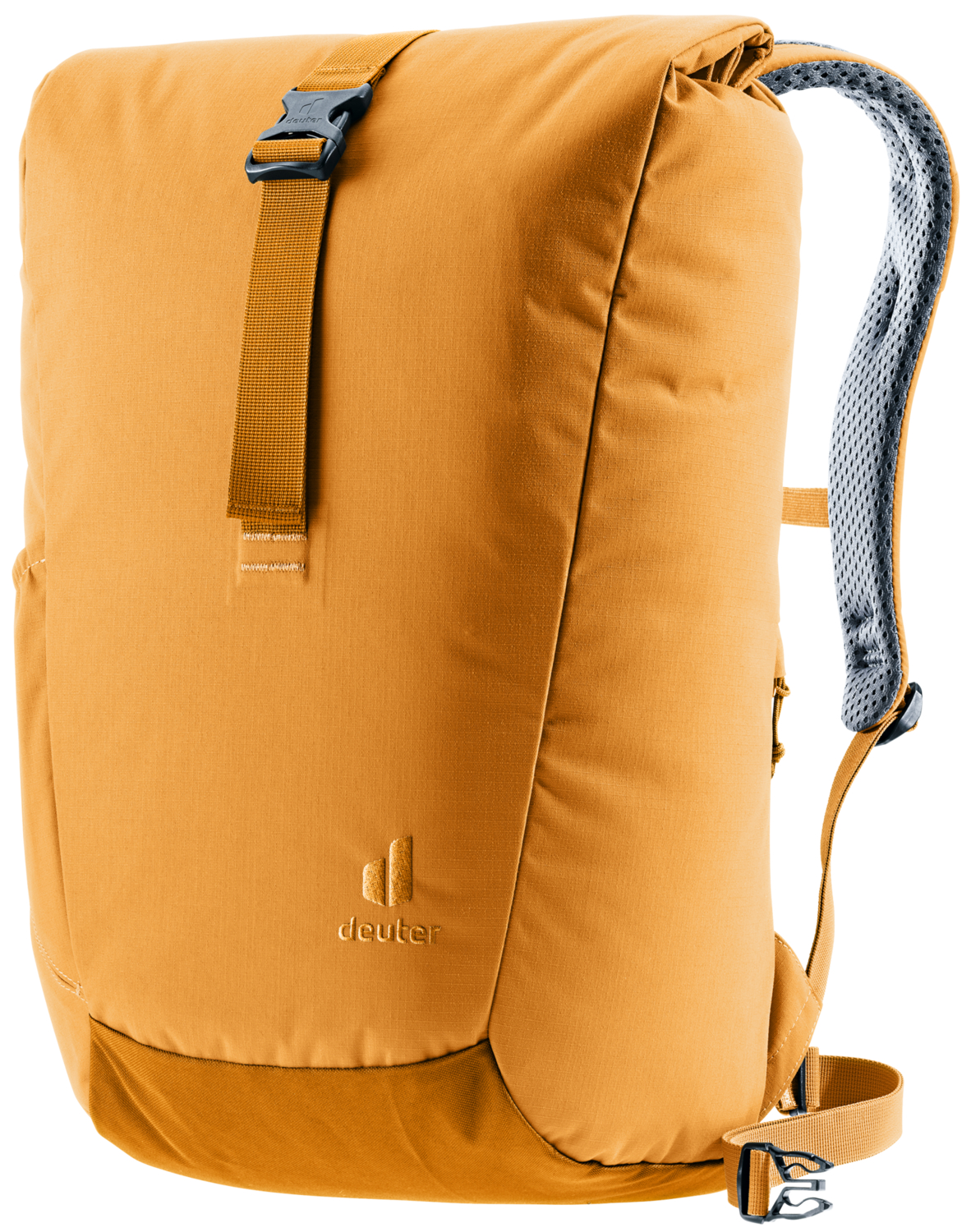 DEUTER STEPOUT 22 Lifestyle Recycled Backpack Tα ξεχωριστά χαρακτηριστικά του Stepout είναι ο αερισμός και η άνεση. Με διάτρητους, εργονομικά διαμορφωμένους ιμάντες ώμου και με μειωμένη επαφή στην πλάτη χάρη στο σύστημα Airstripes της deuter. Άνοιγμα με ρολό (με επιπλέον χώρο), μια τσέπη για κινητό τηλέφωνο στο πλάι, δίπλα στην πλάτη. Οι ελαστικές πλαϊνές τσέπες επιτρέπουν την γρήγορη πρόσβαση σε σημαντικά αντικείμενα. Στο εσωτερικό υπάρχει μια θήκη για έγγραφα, μια θήκη για φορητό υπολογιστή και μια θήκη για μπουκάλι νερού για πιο οργανωμένη συσκευασία. Ύφασμα χωρίς PFC με πιστοποίηση Green Button. Είναι κατασκευασμένο από 100% ανακυκλωμένα μπουκάλια PET (26 μπουκάλια των 0,5 λίτρων) και σύμφωνα με τα πρότυπα bluesign®.