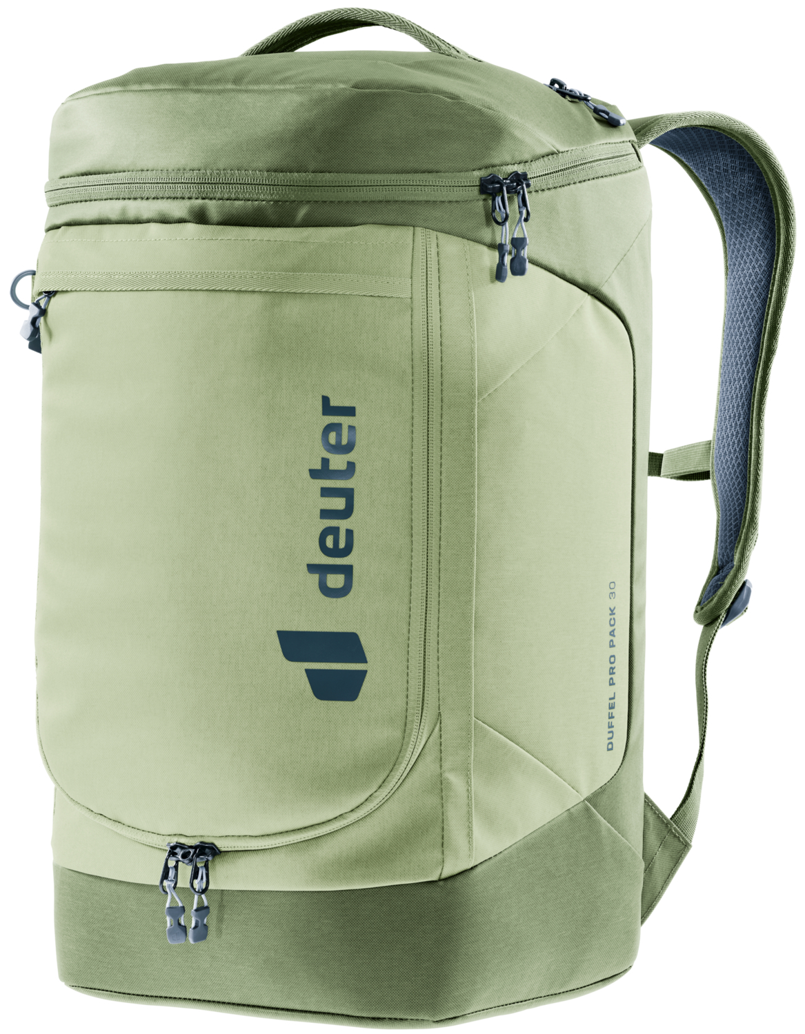DEUTER DUFFEL PRO PACK 30 Recycled Travel Backpack Σακίδιο ταξιδίου DEUTER Duffel Pro Pack 30 εξαιρετικά λειτουργικό για όσους θέλουν να είναι καλά οργανωμένοι στα ταξίδια τους. Εύκολο στη μεταφορά χάρη στην άνετη εργονομική επένδυση της πλάτης και του συστήματος μεταφοράς Deuter Contact με ισορροπημένη κατανομή φορτίου χάρη στην άνετη εφαρμογή που αγκαλιάζει το σώμα. Ένα σημείο αγκύρωσης με λουκέτο κλειδώνει όλα τα φερμουάρ. Κατασκευασμένο από ανθεκτικά υλικά και με σταθερή βάση, καθώς και διαστάσεις χειραποσκευής, είναι ιδανικό για ταξίδια με λεωφορείο, τρένο ή αεροπλάνο. Κατασκευασμένο χωρίς PFAS, το Duffel Pro Pack 30 θα γίνει το αγαπημένο σας σακίδιο σε κάθε περιπέτεια. Weight 1260 g Volume 30 liters Dimensions 49 / 31 / 20 (L x W x D) cm Recommended load 4 - 8 kg Back length Ⓘ 38-54 cm Body height 158-195 cm Δωρέαν αποστολή σε όλη την Ελλάδα σε 1-3 ημέρες. Διαθέσιμο στο κατάστημα Γρ. Αυξεντίου 122 Ιλίσια.
