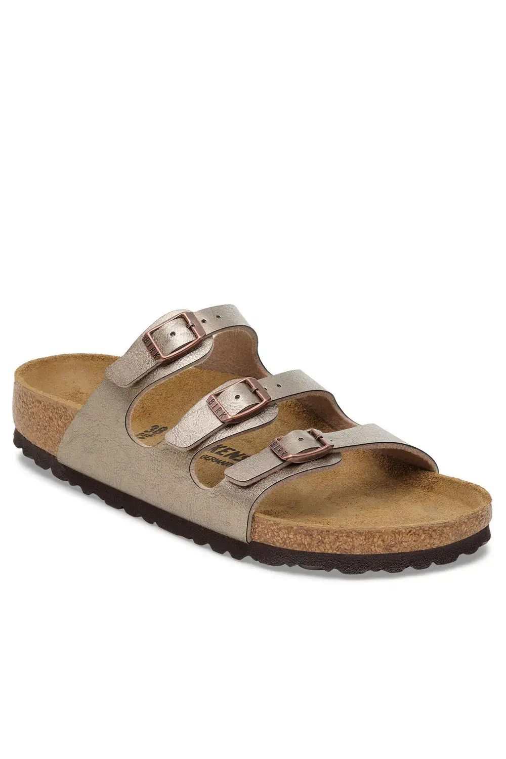 Το BIRKENSTOCK Florida είναι η έκδοση του Arizona σε minimal έκδοση με τρία λουράκια και μεταξένιο γυαλιστερό φινίρισμα Grauceful Taupe! Το ιδανικό ανατομικό σανδάλι , όπως όλα τα Birkenstock άλλωστε, για όποιον περνάει πολύ χρόνο στα πόδια του. Προσφέρει καλό κράτημα και μέγιστη άνεση. Το πάνω μέρος είναι κατασκευασμένο από το φιλικό προς το δέρμα, ανθεκτικό συνθετικό υλικό Birko-Flor®. Ανατομικά διαμορφωμένος πάτος από φελλό-λάτεξ Επάνω μέρος: Birko-Flor® Επένδυση πάτου: σουέτ Σόλα: EVA Λεπτομέρειες: ρυθμιζόμενες μεταλλικές αγκράφες Κατασκευασμένο στη Γερμανία Δωρεάν αποστολή σε όλη την Ελλάδα σε 1-3 ημέρες. Διαθέσιμο επίσης στα φυσικά μας καταστήματα YELLOW BUTTON Χρεμωνίδου & Δαμάρεως 61 Παγκράτι Γρ. Αυξεντίου 122 Άνω Ιλίσια